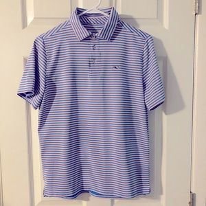 Vineyard Vines Boys Performance Stripe Polo